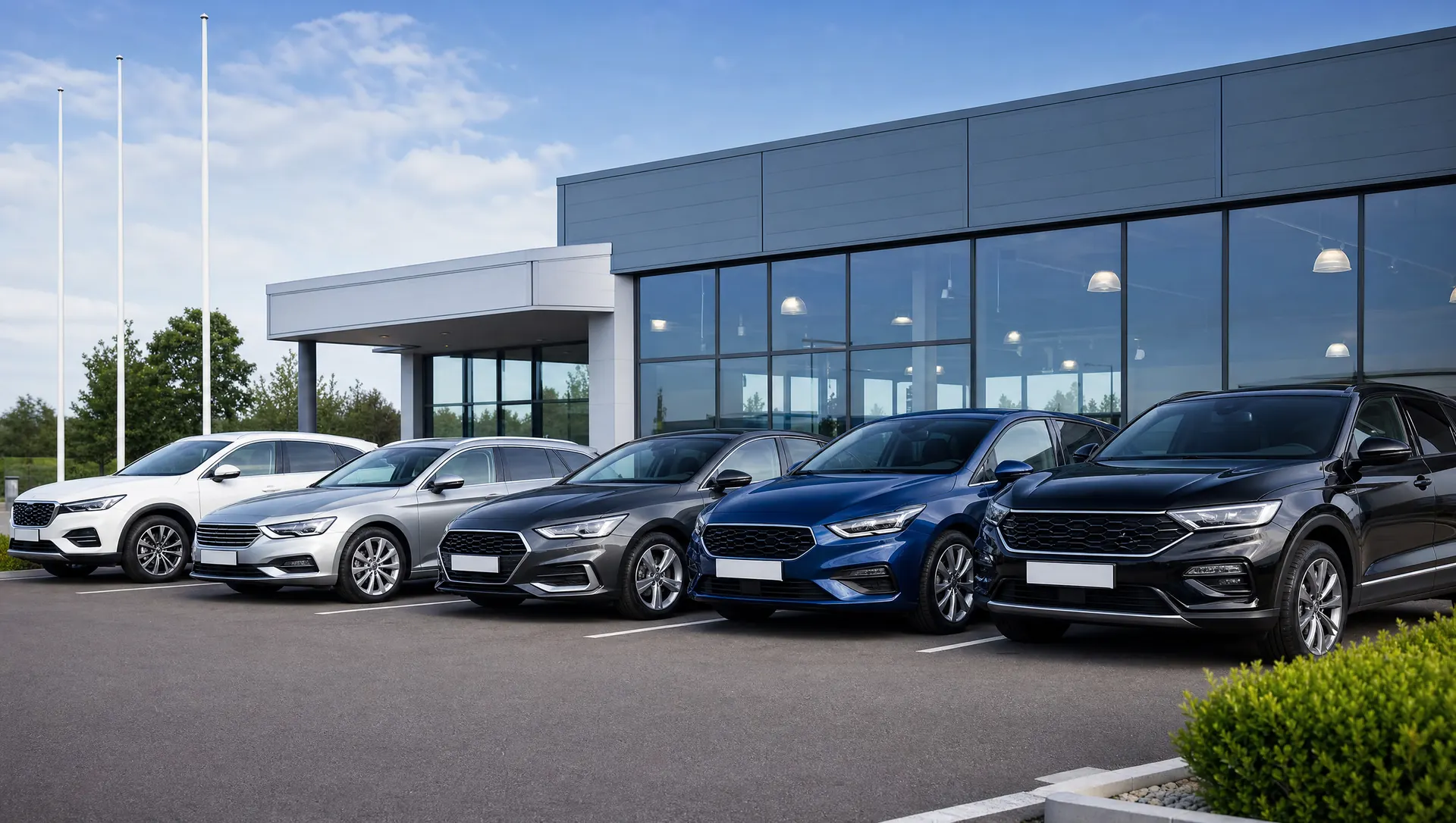 Angekaufte Fahrzeuge vor dem Autohaus – Autoankauf Nordhorn